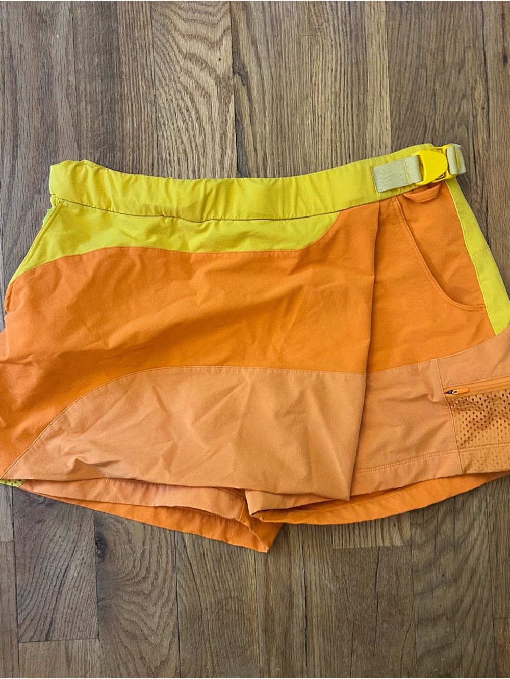 Outdoor Voices Rectrek Skort in Yellow & Orange - Picture 1 of 5